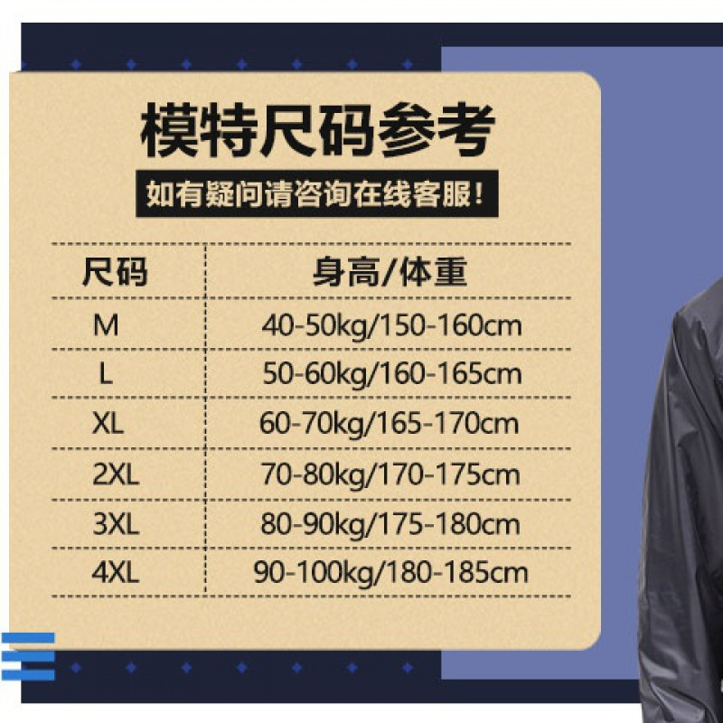 家柏饰(CORATED)单件上衣雨衣防水外套电动车男女成人外卖骑手分体套装定制印logo高清大图