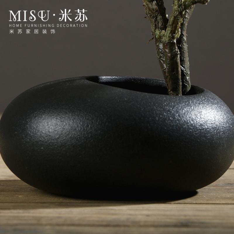 中式简约陶瓷花瓶摆件客厅餐桌插花家居软装饰品禅意仿真梅花套装 三维工匠 白色弯曲款花瓶套装高清大图