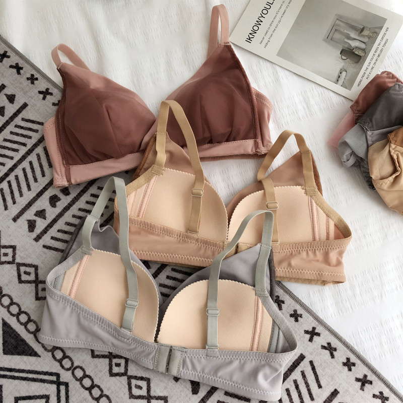 法式薄款无钢圈内衣女聚拢小胸内衣裤性感蕾丝文胸罩内衣套装文胸套装