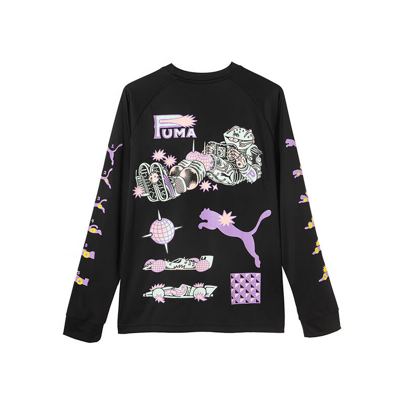 PUMA彪马夏新款男女同款赛车印花GRAPHIC TEE SS长袖T恤631504-01