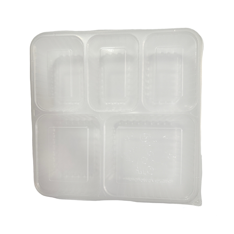 莘煊 一次性透明五格餐盒 1500ml/套高清大图