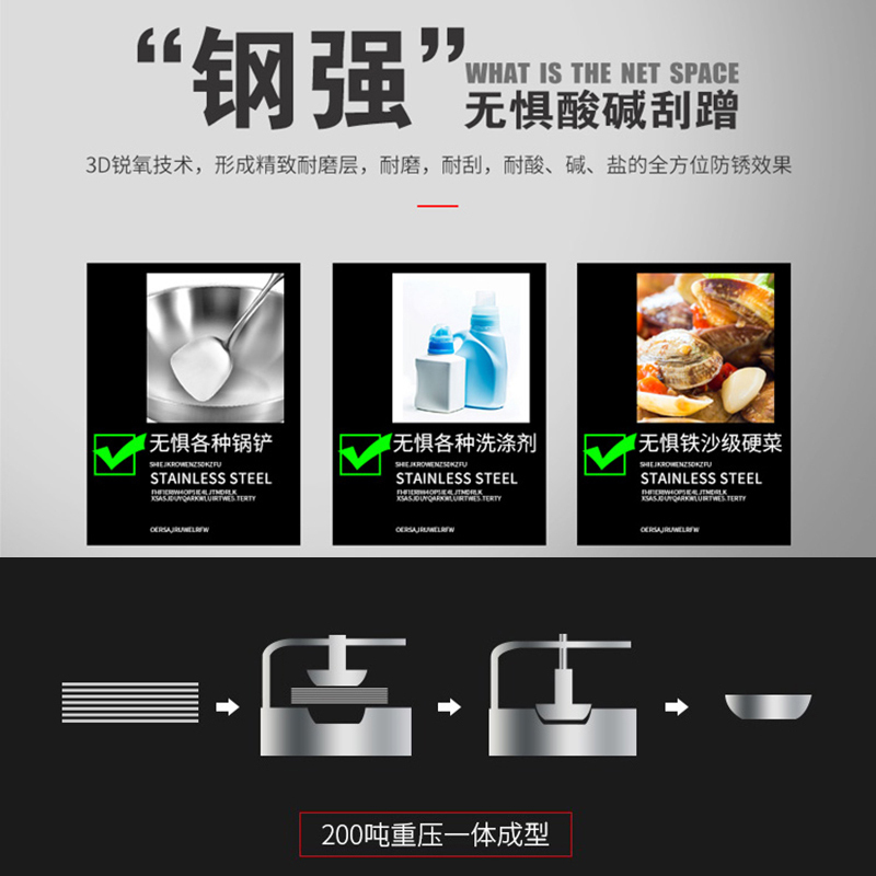 赫巴兹苏宁自营旗舰店 旗舰升级系列纯316不锈钢无涂层不粘锅健康炒锅32cm 炒菜锅电磁炉明火通用
