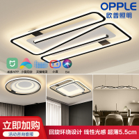 欧普照明OPPLE现代简约北欧线条客厅灯LED吸顶灯卧室灯米家直连智能全屋套装TC