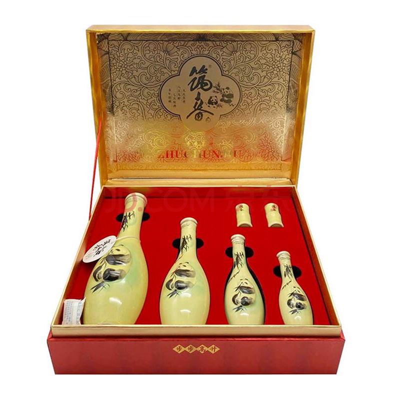 筑春熊猫步步高升53度500ml1瓶250ml1瓶125ml1瓶50ml1瓶酱香型礼盒装