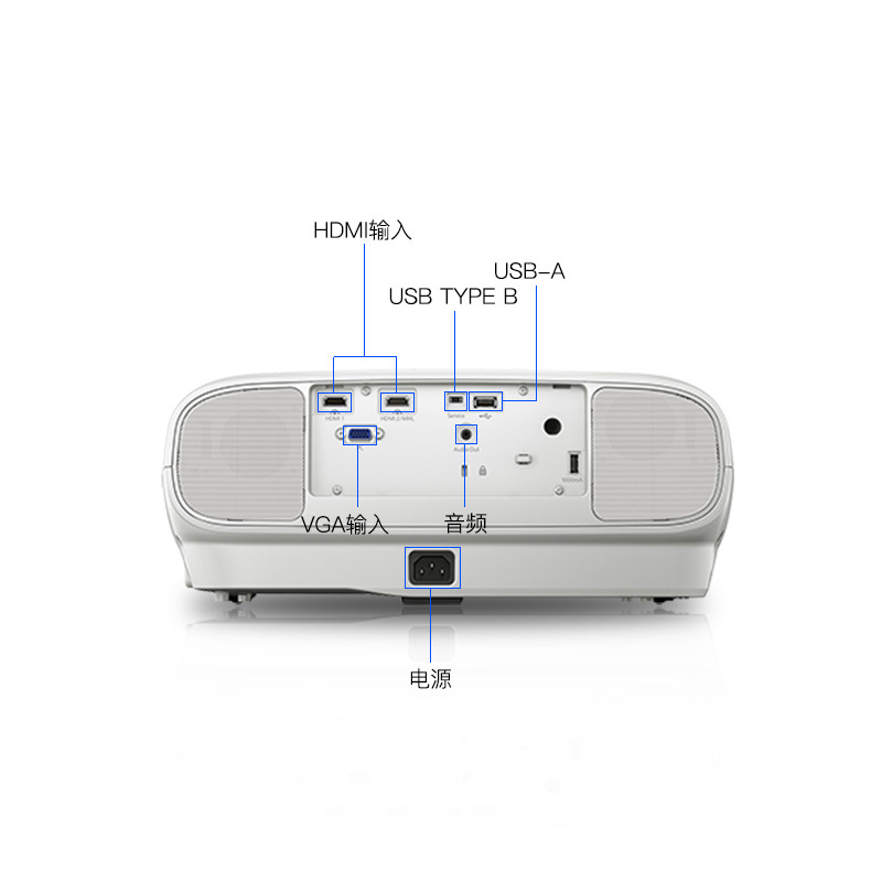 爱普生(EPSON)CH-TW6700W 高清高亮无线家用投影机商务