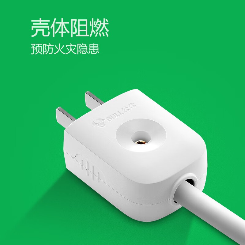 公牛(BULL) GNT-10L1S白色单相两极可拆插头10A二脚插头(3575)