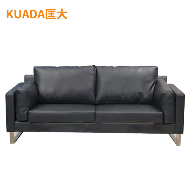匡大 办公沙发 皮艺沙发 办公室接待沙发 牛皮 三人位 KDT689高清大图