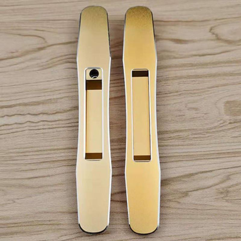 金色一把 标准配件 推拉门锁中空玻璃移门钩锁铝合金阳台门厨房门锁一