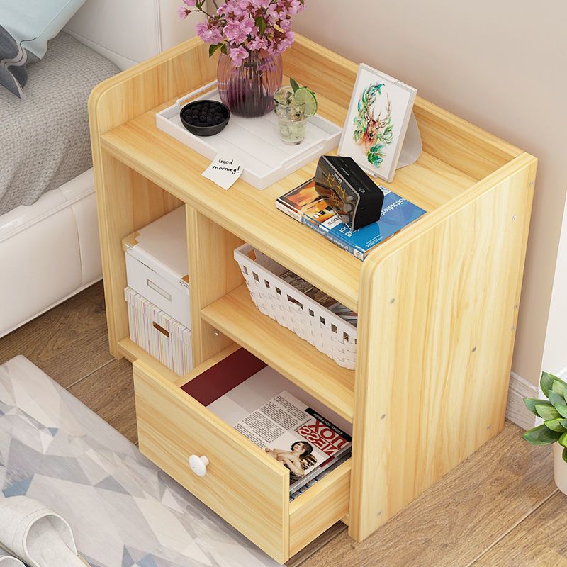 简约现代仿实木床头柜子卧室简易收纳储物置物柜床边柜子床头柜儿基础