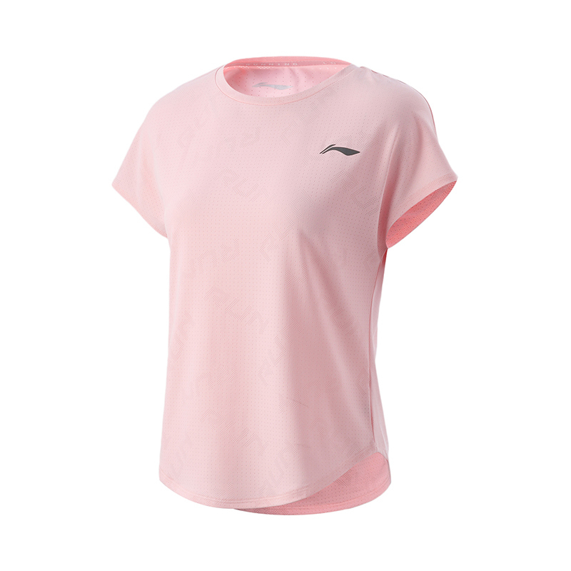 李宁短袖t恤女士春季新款跑步系列圆领上衣女装针织运动服视频
