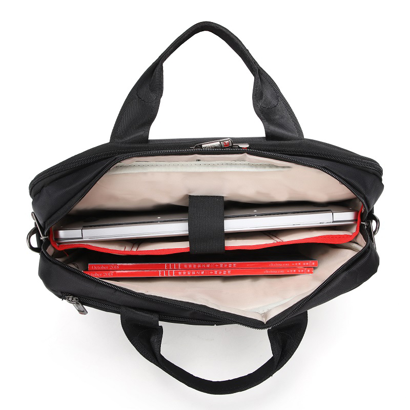 新款简约公文包商务休闲男士单肩包大容量手提电脑斜挎包