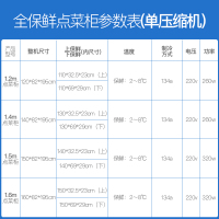 lecon/乐创珍轩 1.2米冒菜点菜柜冰柜冷藏展示柜麻辣烫蔬菜水果保鲜冰箱柜麻辣烫蔬菜立式饮料展示柜