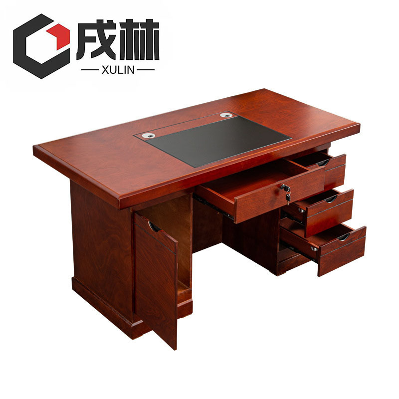 戌林 木质办公桌1400*600*760mm/张高清大图