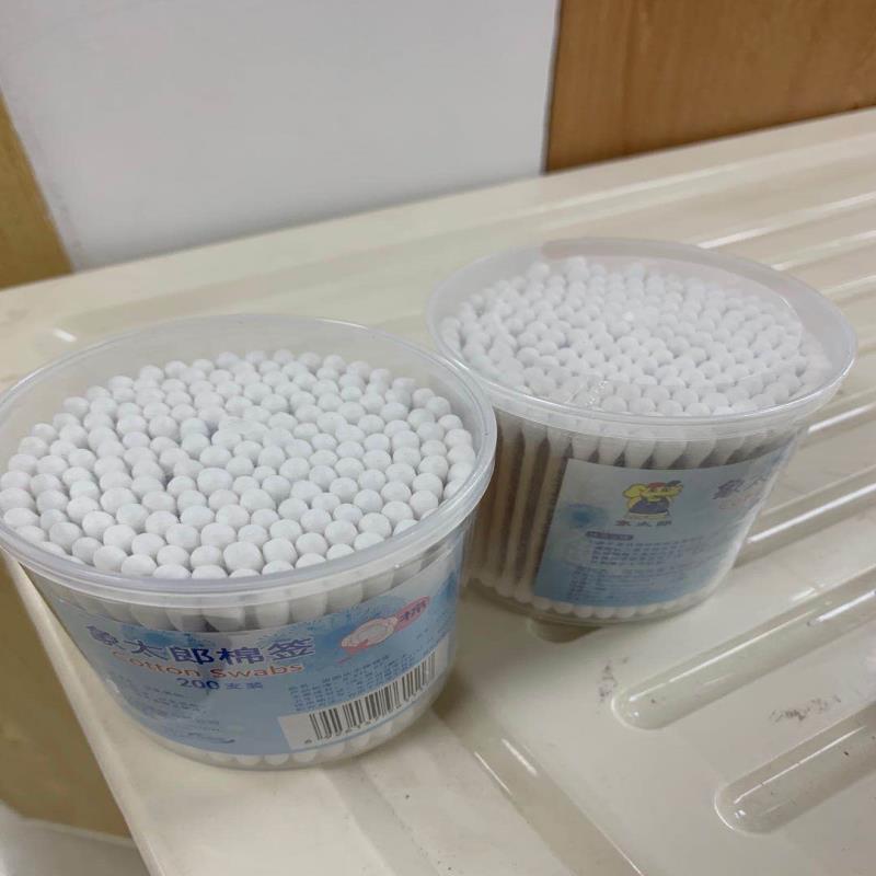 象太郎棉花棒化妆用尖头掏耳朵棉球棒美容清洁棒木棒挖耳棉签批发 木棒袋装170支*2
