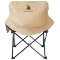 徽羚羊 户外折叠椅便携折叠月亮椅躺椅 露营椅子折叠凳钓鱼凳低背 奶茶色 65cm HLY-ZDY-24011!