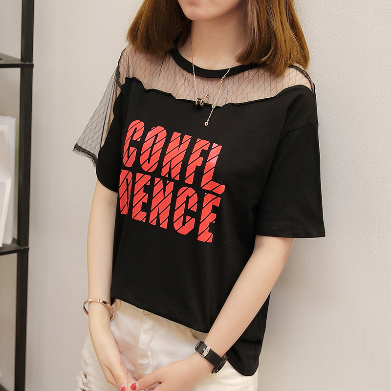 短袖T恤女夏季2018新款韩版女装百搭宽松显瘦半袖打底衫女上衣服