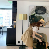 韩版性感露背抹胸吊带两穿连衣裙宽松显瘦气质短裙子女夏2019新款