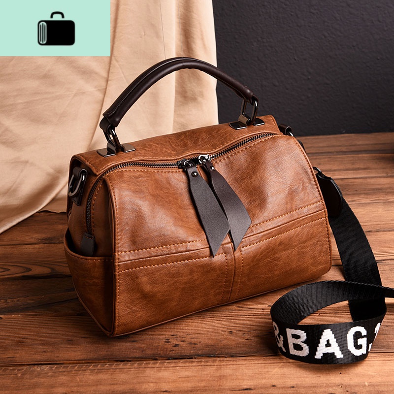 上新休闲百搭真皮斜挎小包包女2020新款春夏潮枕头包软皮单肩包NEWLAKE 黄色6345