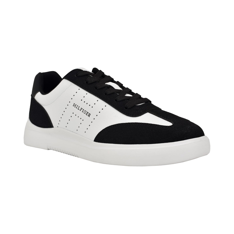 TOMMY HILFIGER环保再生材质圆头休闲板鞋男鞋舒适EVA底百搭配扣高清大图