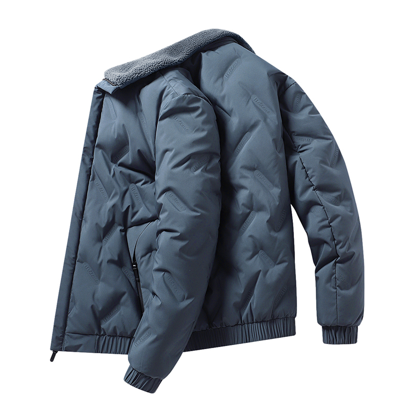 南极人冬季羽绒服男翻领爸爸冬装加厚保暖中老年人短款白鸭绒外套