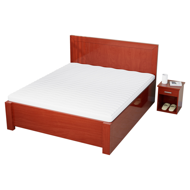 臻远ZY50618017 油漆公寓家具 员工宿舍家具双人床 1.8米含一个床头柜