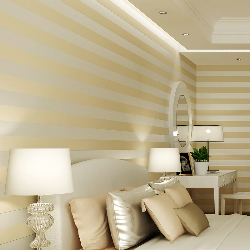 时尚壁纸无纺布墙纸简约欧式3d条纹立体卧室温馨客厅电视背景壹德壹