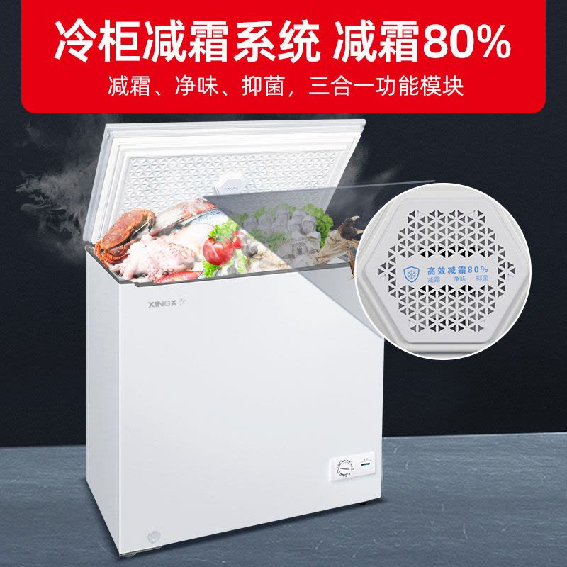 星星(XINGX)200升家用商用减霜净味冰柜 冷藏冷冻转换冷柜 节能顶开冰箱 BD/BC-200JKE图片