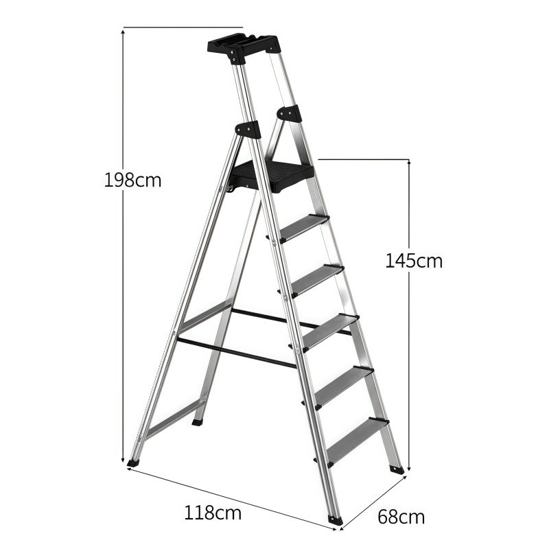 鑫木樽梯子68*118*198cm个高清大图