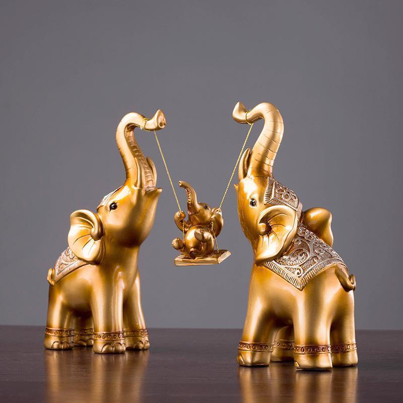 美帮汇创意结婚闺蜜新婚乔迁新居礼品客厅电视柜大象摆件家居装饰品