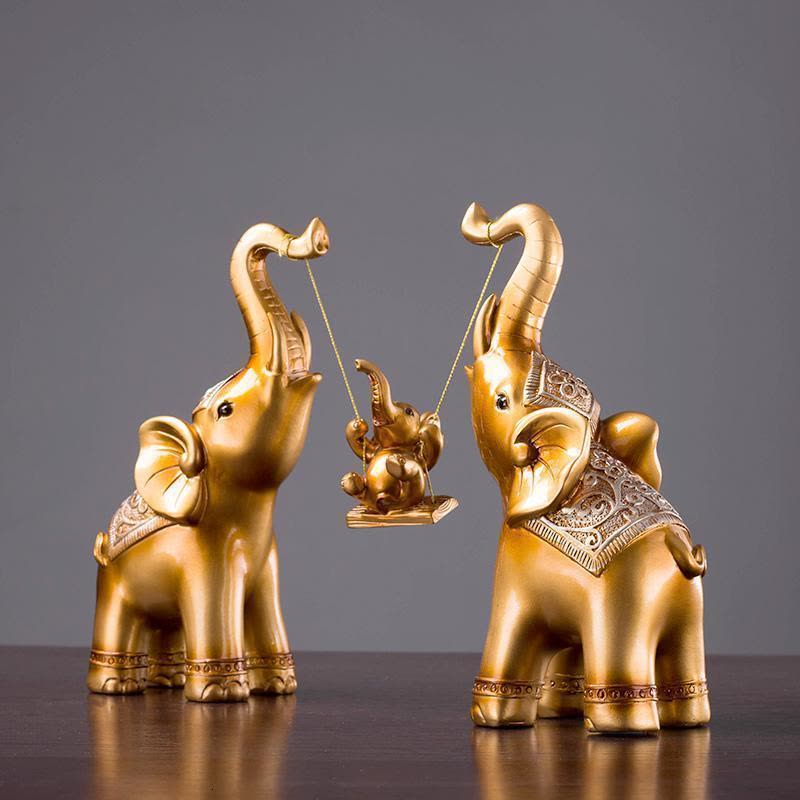 美帮汇创意结婚闺蜜新婚乔迁新居礼品客厅电视柜大象摆件家居装饰品图片