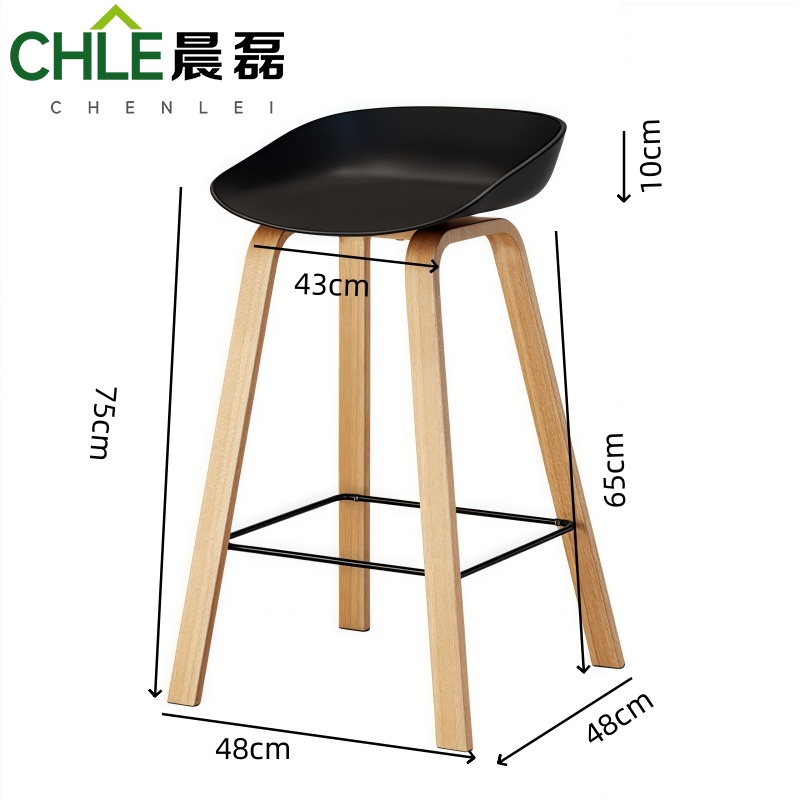 晨磊 高脚凳 75*48*48cm(黑色) 把高清大图