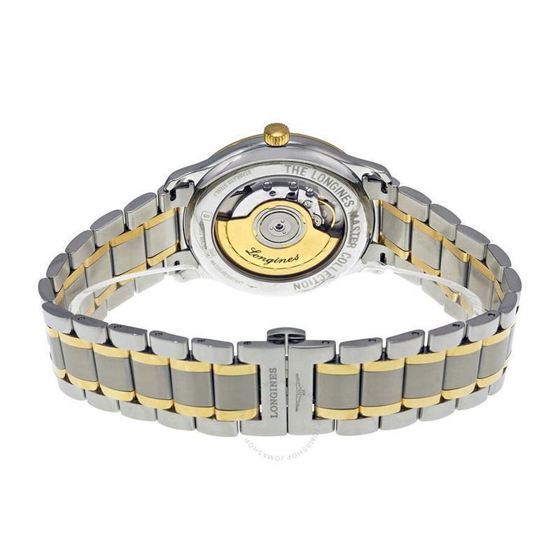 浪琴longines男士机械表名匠系列镶钻时刻黑色表盘男士自动机械表l2