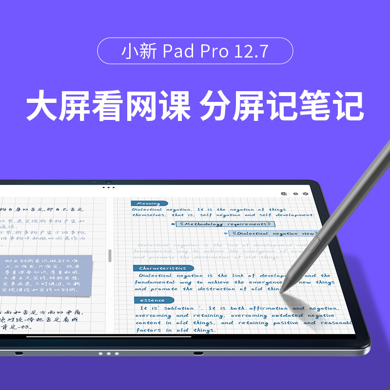 联想平板小新Pad Pro 12.7英寸 高通骁龙870 影音娱乐办公学习游戏平板电脑 莱茵全局护眼 学习模式 2.9k 144Hz 8GB+256GB WIFI 鸽子灰