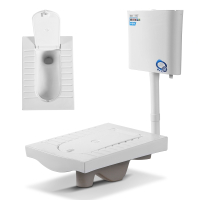 闪电客隐形藏带盖板翻盖式蹲便器大便器水箱整套坑厕池可配智能感应水箱