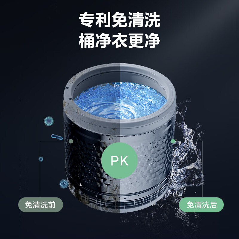 美的(Midea)8kg全自动波轮洗衣机直驱变频电机MB8V56DT高清大图