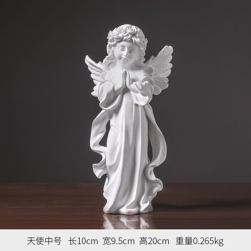 北欧复古小天使艺术品雕塑餐厅酒柜家居柜子石膏雕像工艺饰品摆件参数