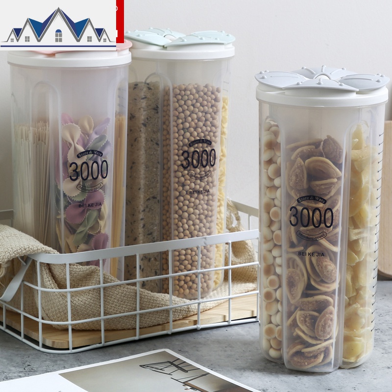 五谷杂粮储物罐塑料大号防潮食品密封罐子厨房用品家用豆子收纳盒 三维工匠高清大图
