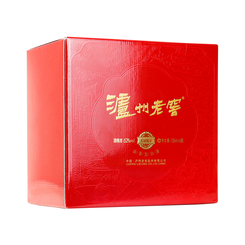 泸州老窖C4k2小酒礼盒 特曲十代小酒小酒100mlx4瓶+1952小酒100mlx2瓶 套装礼酒