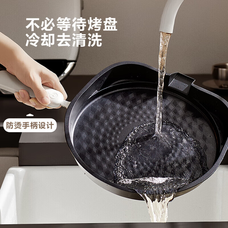 苏泊尔电饼铛 家用上下可拆洗双面加热 加深烤盘烙饼锅煎烤机 可升降 早餐机蒸汽电饼档 JD30RQ805高清大图