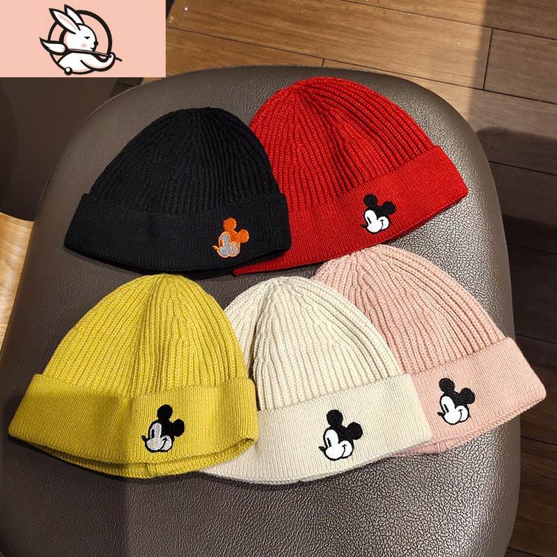 huayangtu秋冬儿童帽子小孩可爱卡通毛线帽男女童针织套头帽宝宝保暖