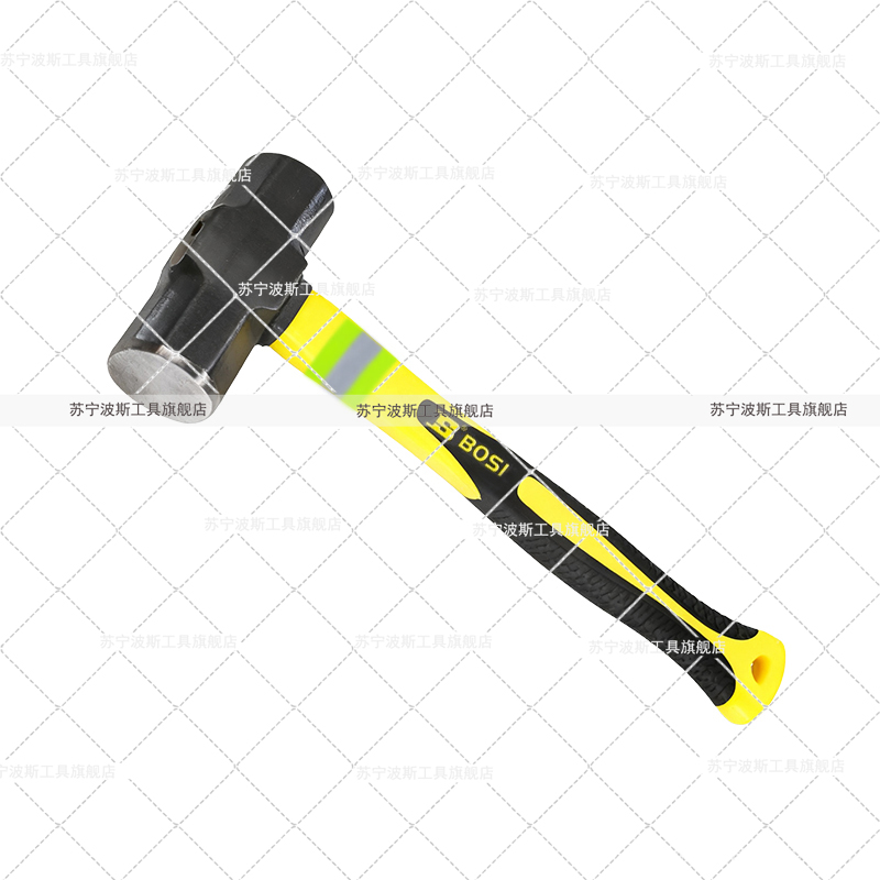 波斯(BOSI) 荧光系列纤维柄八角锤 3LB 把高清大图