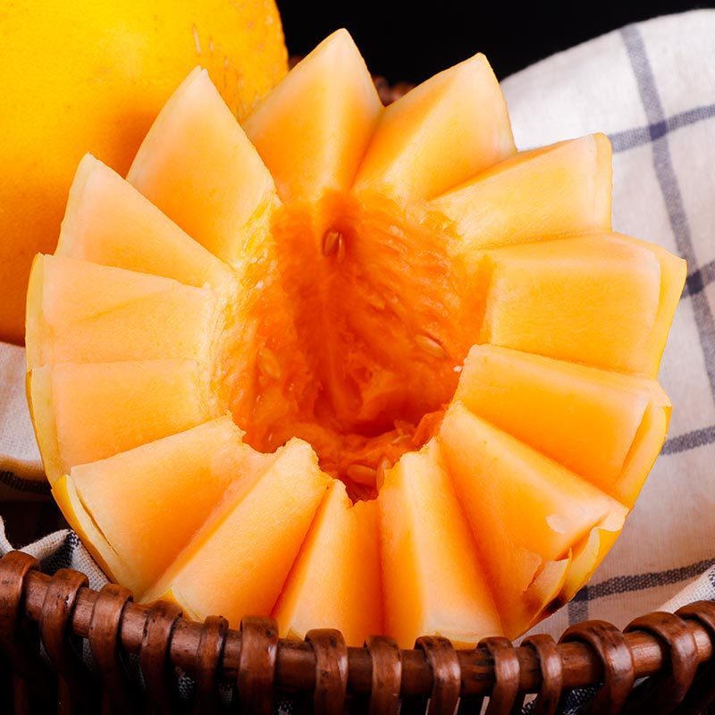 陕西头茬黄河蜜甜瓜3510斤精品孕妇新鲜水果脆瓜现摘香瓜超甜蜜瓜整箱