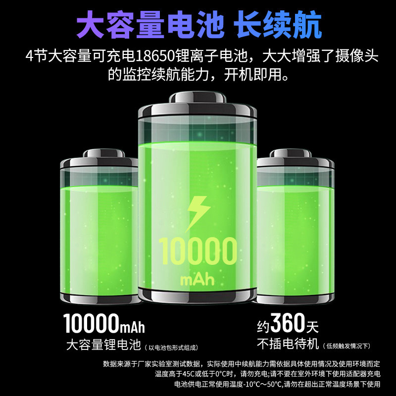 MBVM 4G无线监控器 可充电摄像头 高清夜视家用室外手机远程智能感应摄像机 单位:个高清大图