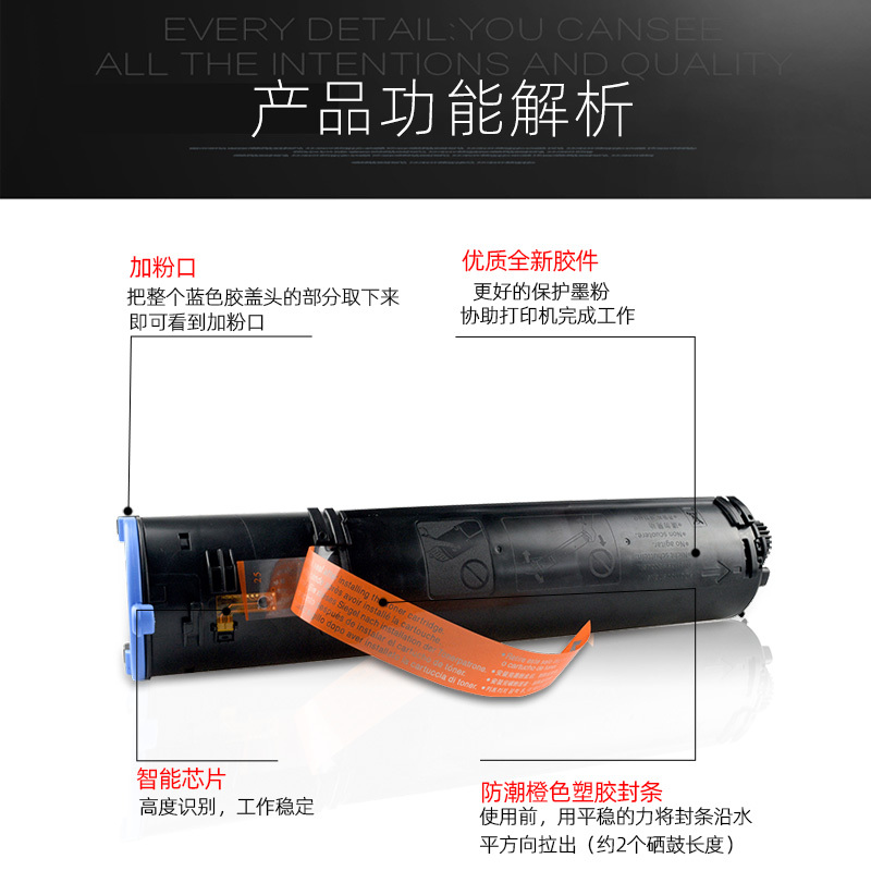 莱泽适用佳能/Canon Imagerunner 1430墨粉盒1430J碳粉1450I复印机墨盒1435IF粉仓1