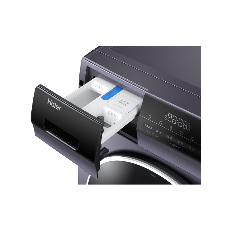 海尔(Haier)滚筒洗衣机全自动10KG公斤容量洗烘一体机智能投放带烘干香薰洗变频滚筒洗衣机G100208HBD12S高清大图