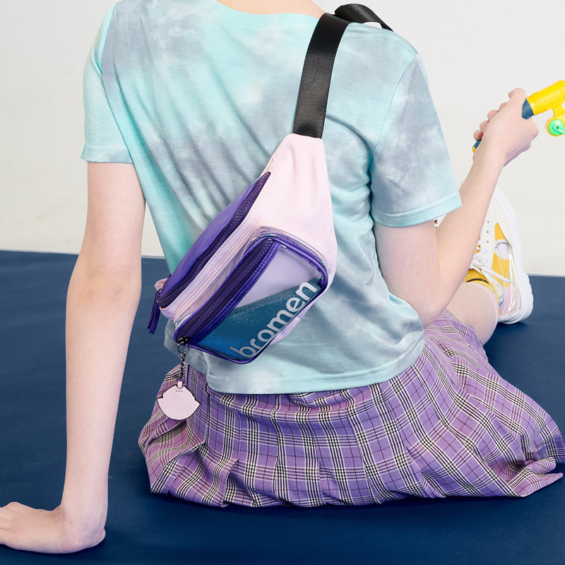 不莱玫包包2020新款少女腰包透明斜挎包胸包女百搭手机包ins潮