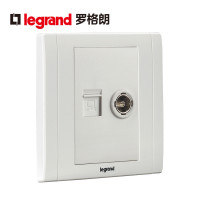 [官方旗舰店]tcl罗格朗Legrand开关插座面板美涵白色电脑电视网络网线有线TV家用86型暗装墙壁电源电脑电视插座