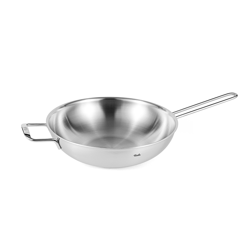 德国菲仕乐/Fissler 马克普乐30cm 不锈钢单柄中式炒锅 不锈钢炒锅炒菜锅 高品质不锈电炉电陶炉电磁炉燃气灶通用