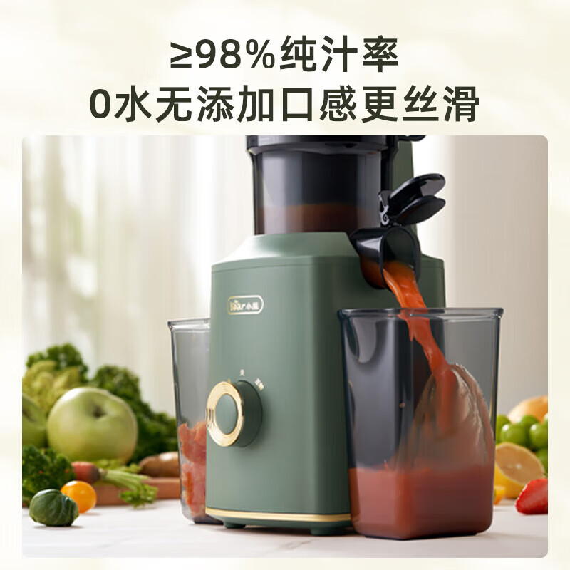 小熊(Bear)榨汁机 原汁机渣汁分离 多功能家用全自动冷压榨果汁橙汁压榨器果蔬机高清大图