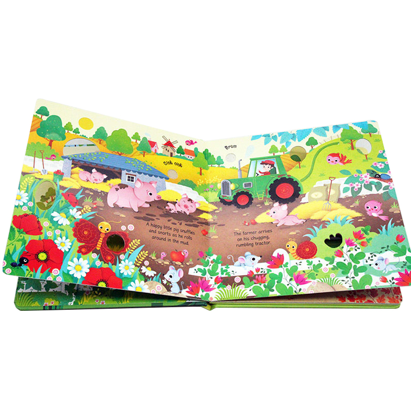 [正版]Usborne农场奇妙触摸发声书 Farm Sounds book 聆听农场的各种声音英文原版绘本 低幼儿童启高清大图